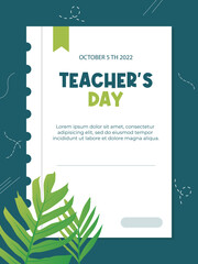 teachers' day vertical poster template