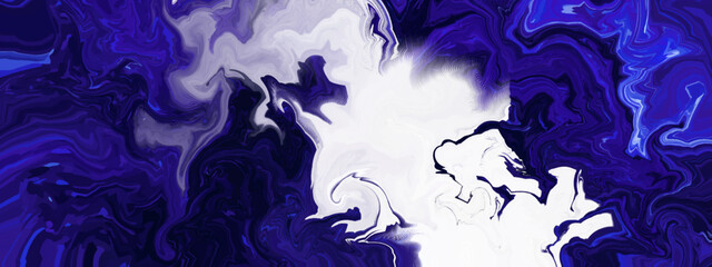 Luxurious colorful liquid marble surfaces design. Abstract blue acrylic pours liquid marble surface design. Beautiful fluid abstract paint background. close-up fragment of acrylic oil paint marble. 