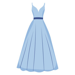 dress fashionable, female in flat style