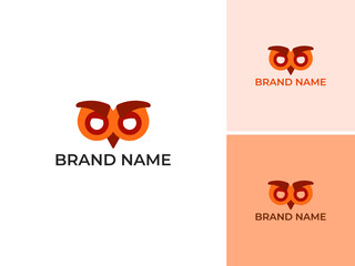 ILLUSTRATION ABSTRACT OWL HEAD SIMPLE LOGO ICON SIMPLE TEMPLATE DESIGN VECTOR GOOD FOR YOUR BRAND