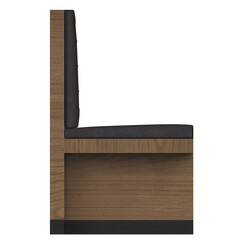 3D rendering illustration of a dining booth bench