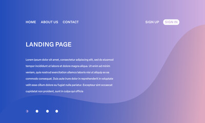 Modern Minimalist Abstract Landing Page Background with Gradient Color