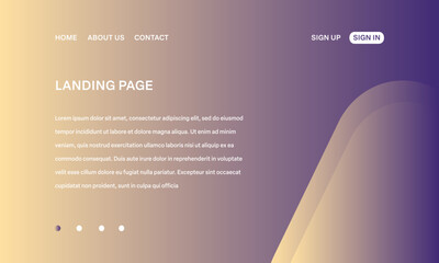 Modern Minimalist Abstract Landing Page Background with Gradient Color