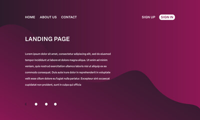 Modern Minimalist Abstract Landing Page Background with Gradient Color