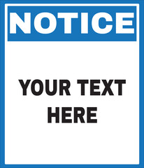 Notice template design vector
