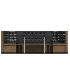 3D rendering illustration of a dining booth bench