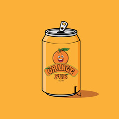 Orange Can Illustration Template Design