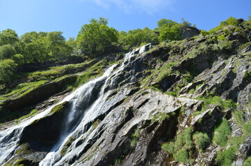 waterfall in the mountains