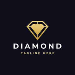 luxury golden diamond jewelry logo design