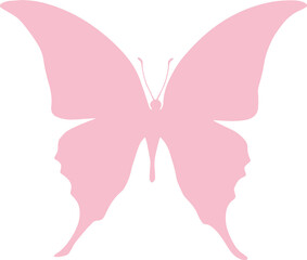Pink Butterfly on transparent background