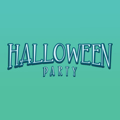 Halloween Party Text Banner. Text isolated. Halloween. Vector illustration.