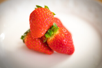 strawberries on a plate