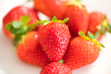 strawberries on a plate