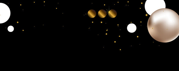 New fancy festive Christmas gold design black background abstract shiny color golden