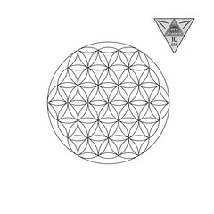 Sacred geometry. Vector Illustration isolated on white. Sacred geometry. Black lines on a white background