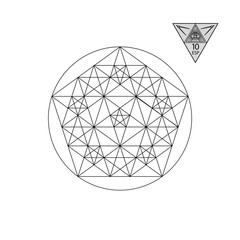 Sacred geometry. Vector Illustration isolated on white. Sacred geometry. Black lines on a white background