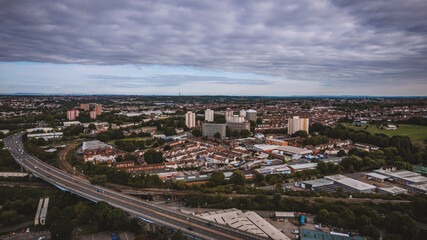 Fototapeta na wymiar aerial view of Bristol, United Kingdom