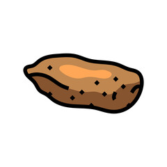 sweet food potato color icon vector. sweet food potato sign. isolated symbol illustration