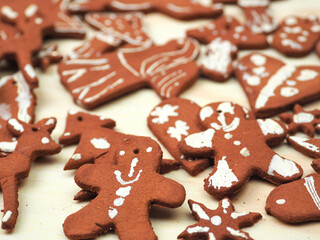 Full Frame Shot Of Gingerbread Cookies