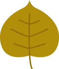 Autumn Leaf. Fall Plant icon. Vector illustration