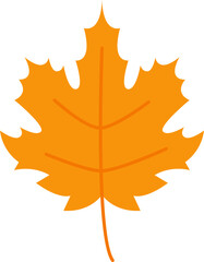 Autumn Leaf. Fall Plant icon. Vector illustration