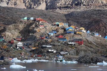 Colorful houses in the village of Uummannaq, Greenland, Denmark   © bummi100