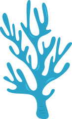 Seaweeds corals Sea Plant. Vector illustration