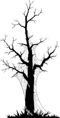 Halloween tree .Graphic elements for design.