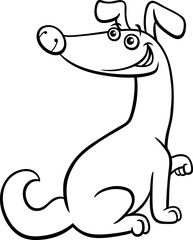 cartoon dog animal character coloring page
