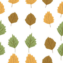 Pattern of autumn leaves, seamless leaves pattern 