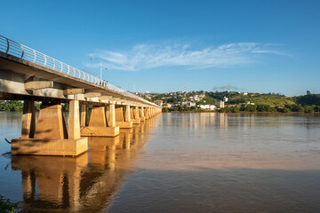 Frontal view of the Florentino Avidos bridge over the Doce River in the City of Colatina, Espirito Santo State, Brazil
