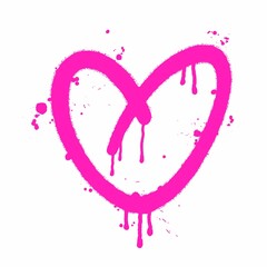 Vector illustration of a graffiti-style heart drawn by hand.