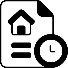 clock solid line icon