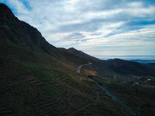Road along the mountainside
