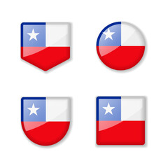 Flags of Chile - glossy collection.