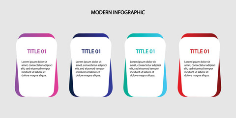 Colorful infographic options template vector
