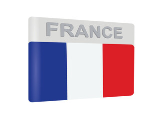 Fototapeta premium France flag badge. vector illustration