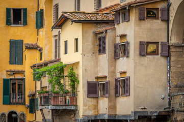 Beautiful old historic townhouses in Florence ,Italy
