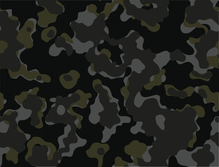 Naklejka premium dark pattern camouflage vector modern seamless background, texture for printing clothes, paper, fabric