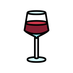 winery wine glass color icon vector. winery wine glass sign. isolated symbol illustration