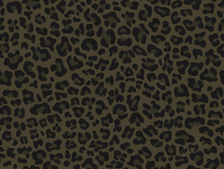 Leopard khaki pattern vector seamless print disguise, wild cat skin.