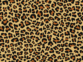 seamless print leopard vector texture spotted cat pattern, camouflage background. © Sanvel