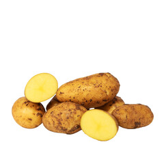 stack of fresh potatoes