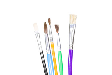 group of various artist brushes,