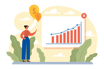 Investment concept Investing strategy, idea of financial support