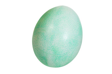 Easter egg cyan or green dye, cutout
