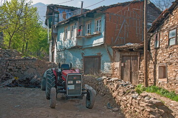 old cart in the village