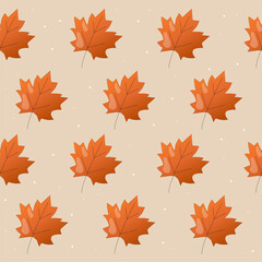 recurring pattern of autumn maple leaves