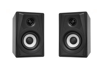 Obraz premium acoustic system on white isolated background.