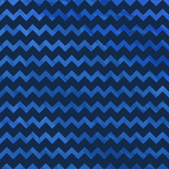 Vector blue pattern with geometric zigzag lines. Repeating minimalistic texture.